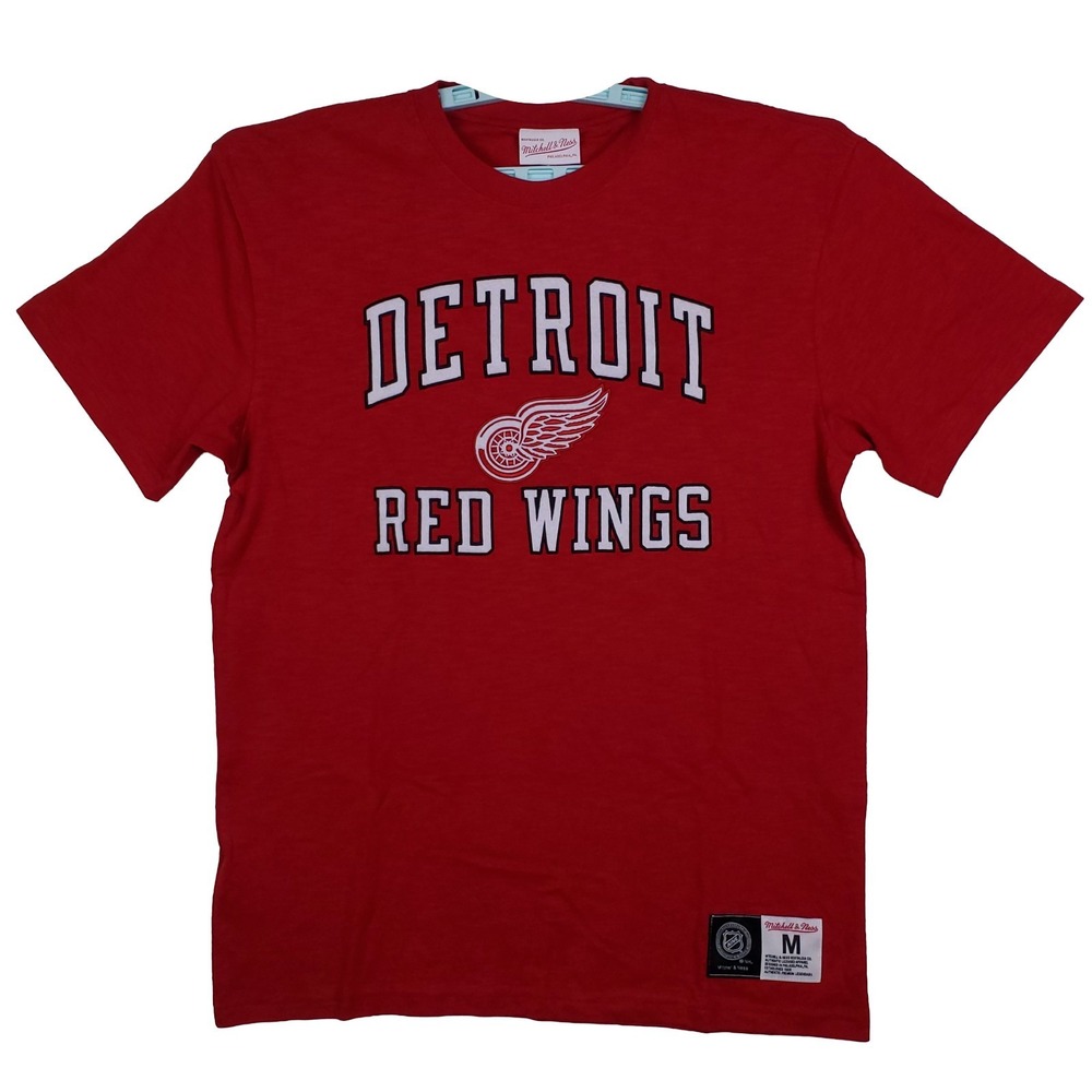 Detroit Red Wings Mitchell & Ness‎ NHL Medium Shirt Cut Felt Embroidery Logo NWT